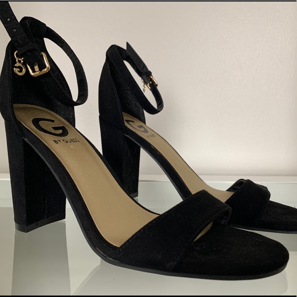 Black Suede Block Heels
